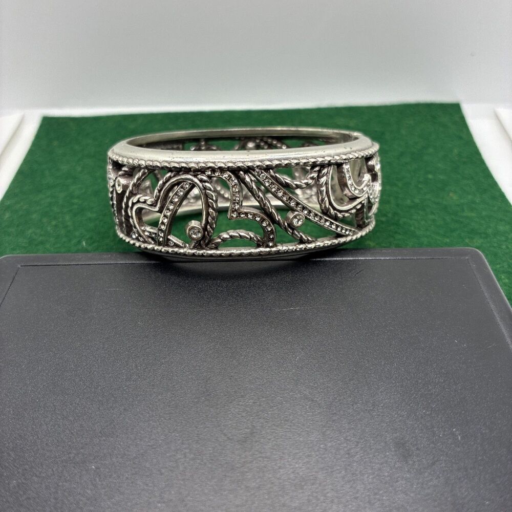 Brighton Silver Filigree Openwork Bangle Bracelet